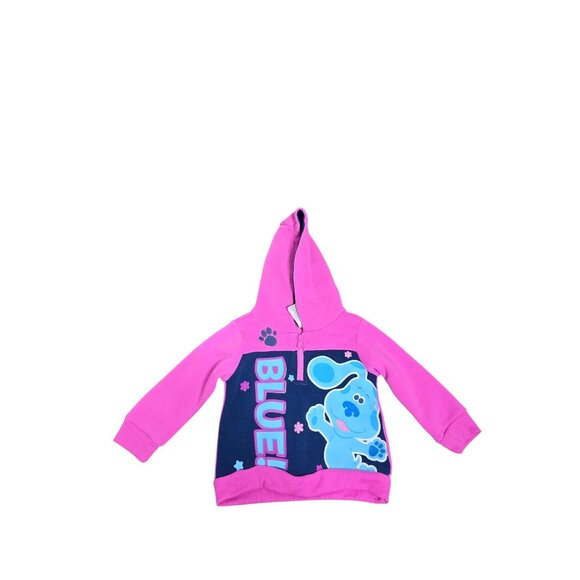 Y2K Style Blues Clues Pink Quarter Zip Hoodie Sweatshirt 18M - Picture 1 of 12